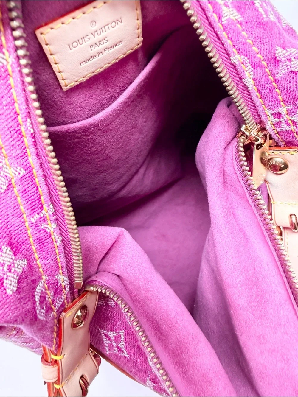 Louis Vuitton Monogram Denim Baggy GM Pink Limited Edition